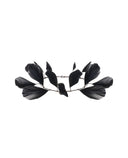 Goose feather collar by MOSAÏKA detachable neck piece with sculptural feather composition
