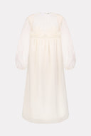 Off-white water lily dress by MOSAÏKA front view